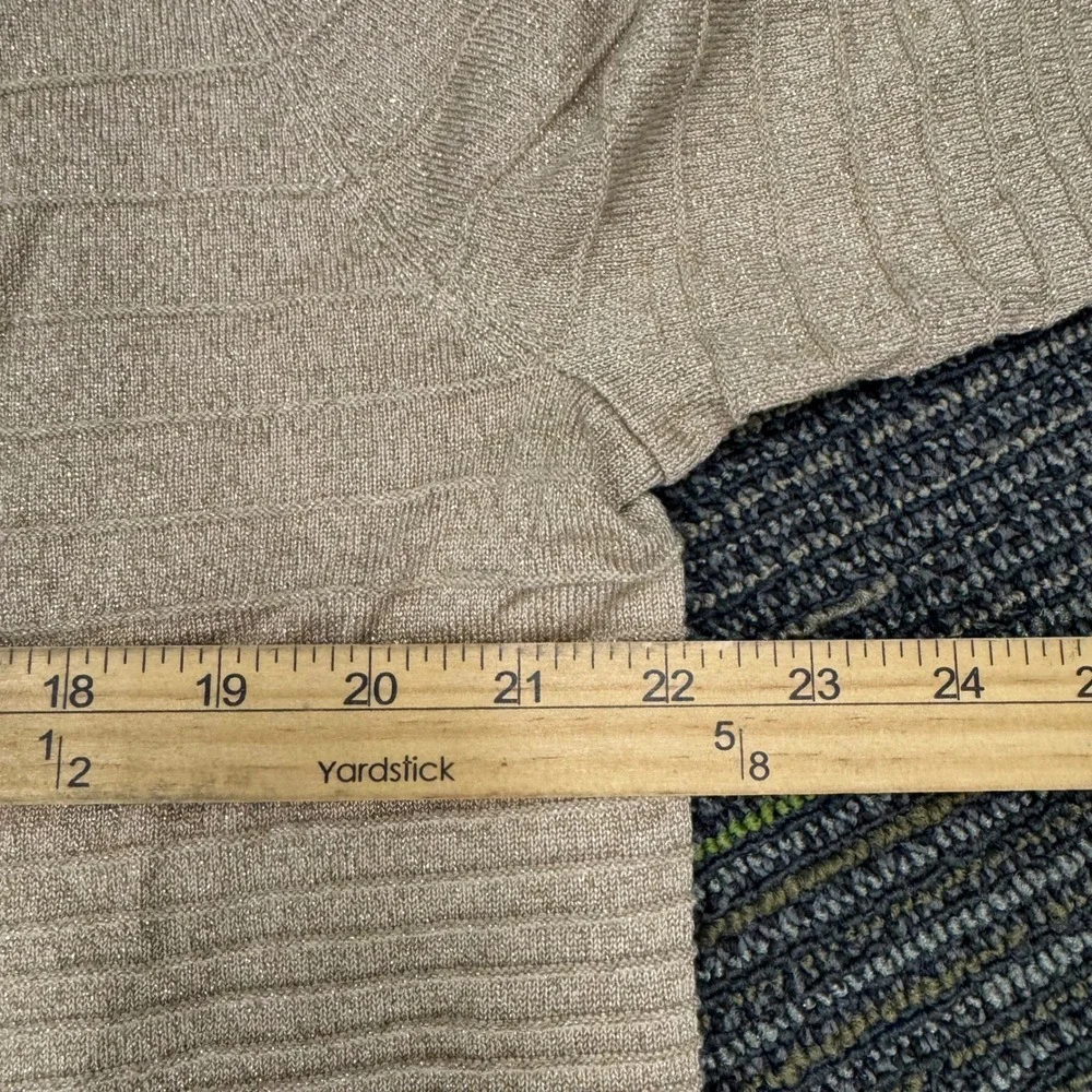 Alfani Womens Cardigan Sweater XL‎ Cocoa Butter Textured Knit Open Front
